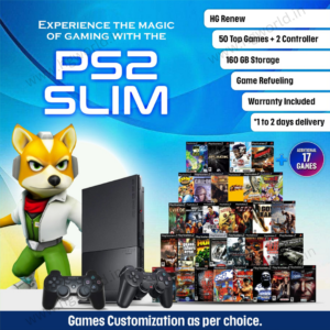  PlayStation 2 Console (Slim Line Version 1) (Renewed