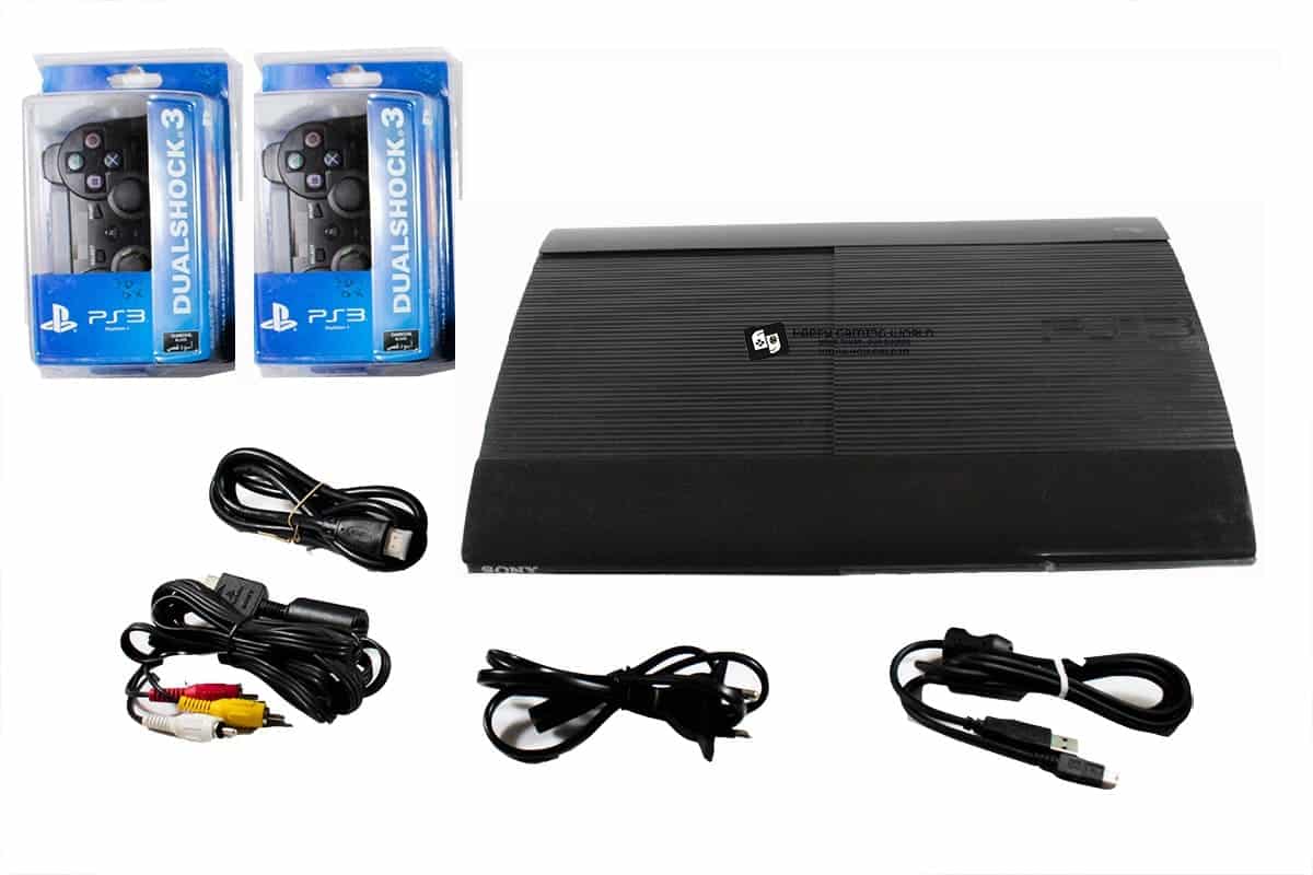 Playstation 3 Super Slim 500gb +cables, 2 Controles Y Juegos