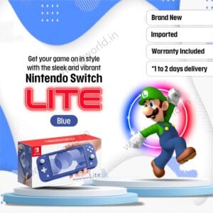 Nintendo Switch Lite Blue Gaming Console Bundle, India