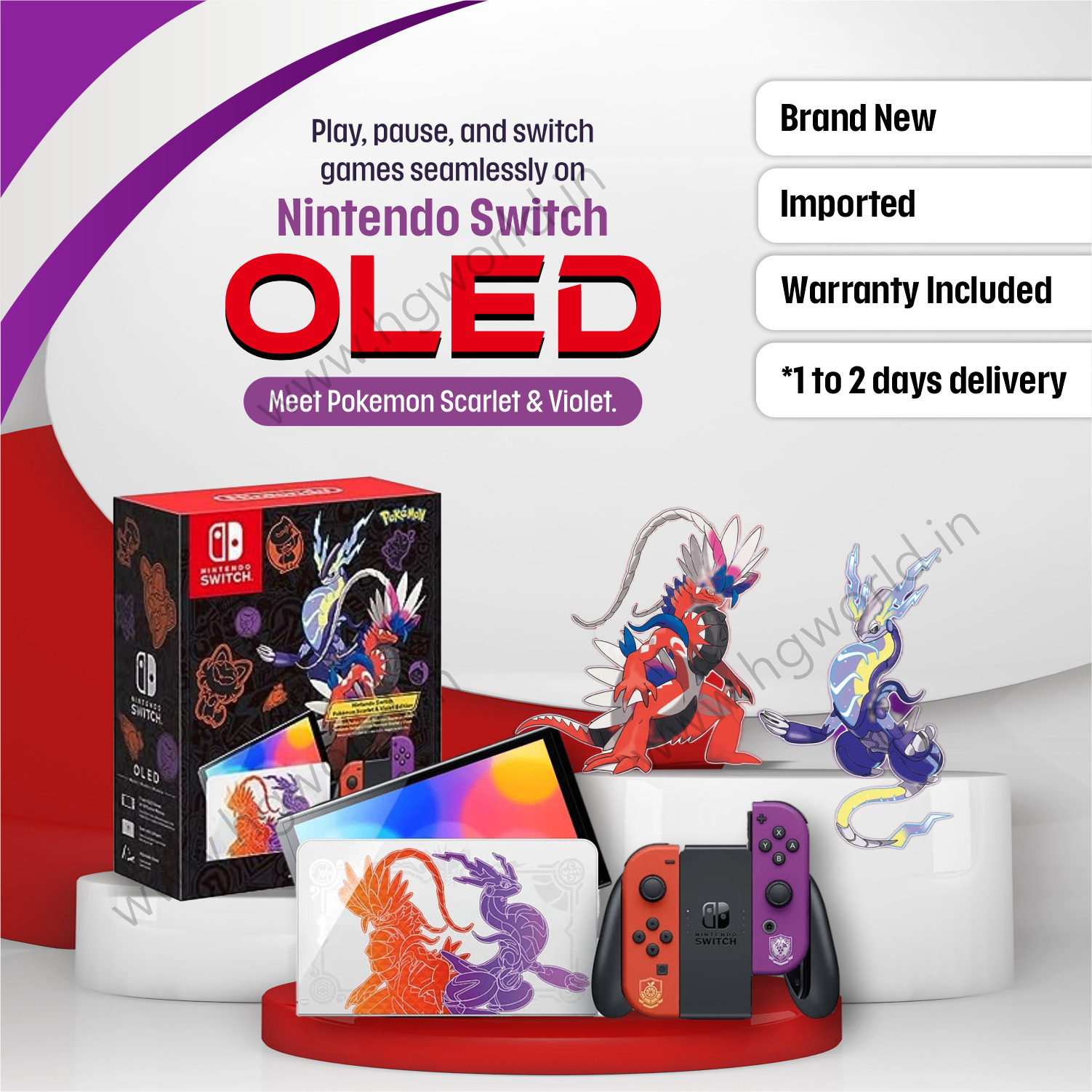 Nintendo Switch OLED Console - Pokemon Scarlet & Violet Edition Nintendo  Switch System 